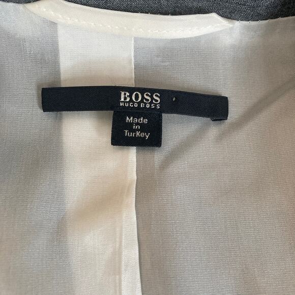 Boss Hugo Boss Jadena Blazer Size 14 Gray 2 Button - Picture 6 of 15
